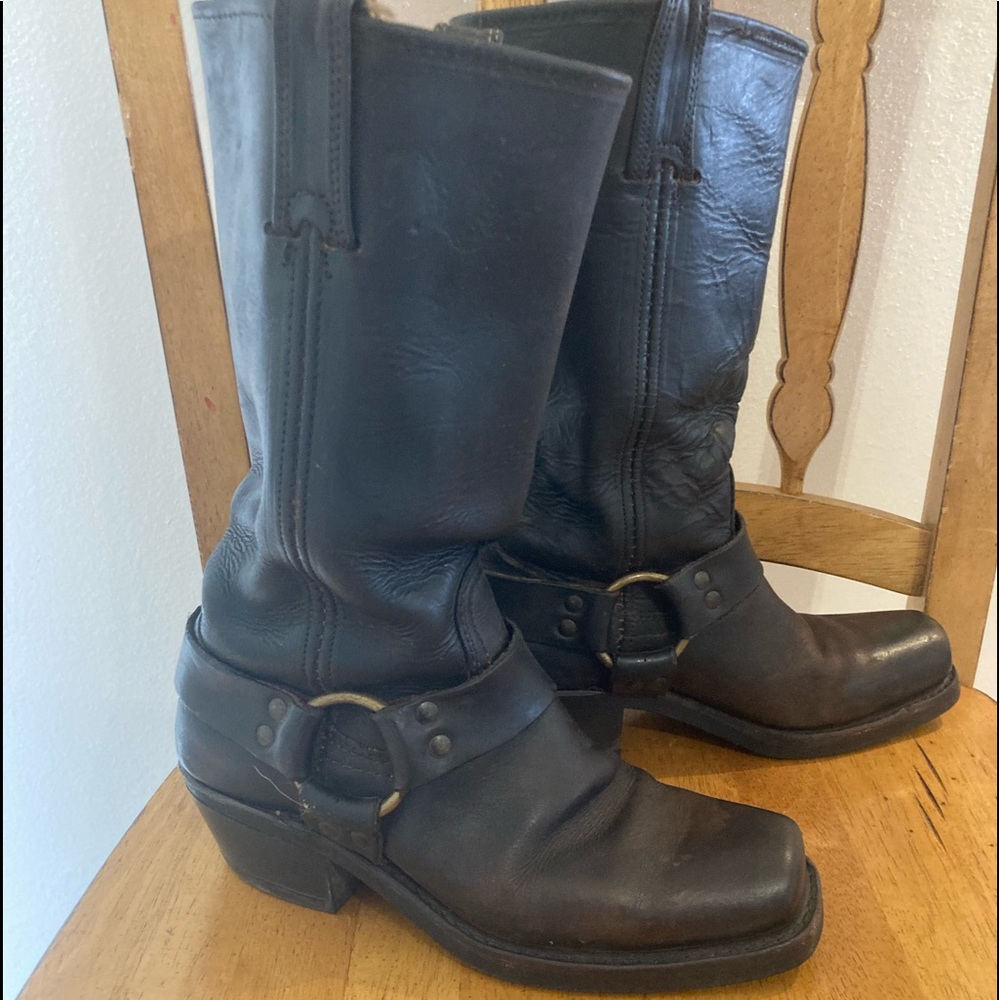 Frye Dark Brown Harness Boots Women’s Size 6M
